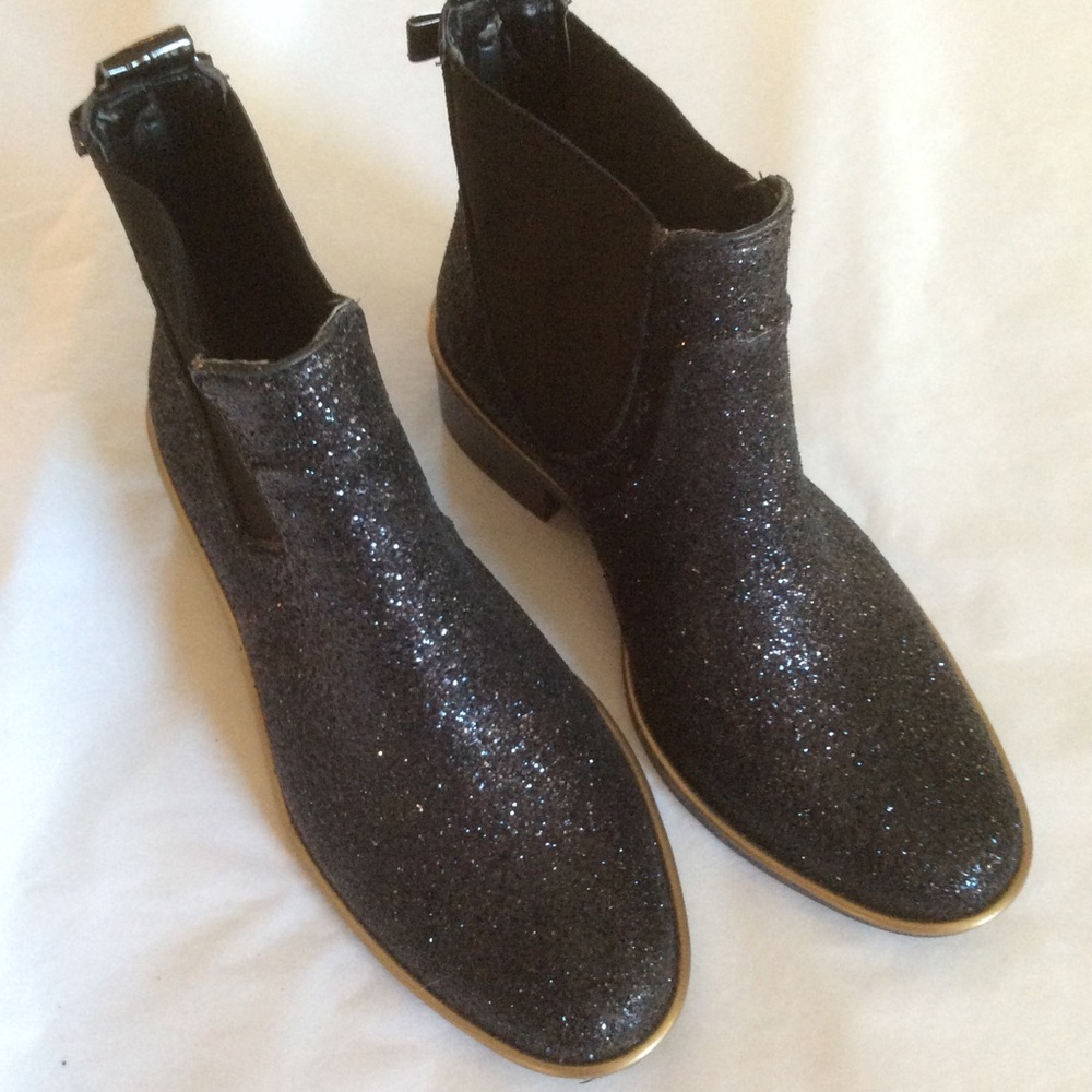 Kate Spade Glitter Sparkly Chelsea Ankle Booties - Picture 8 of 11